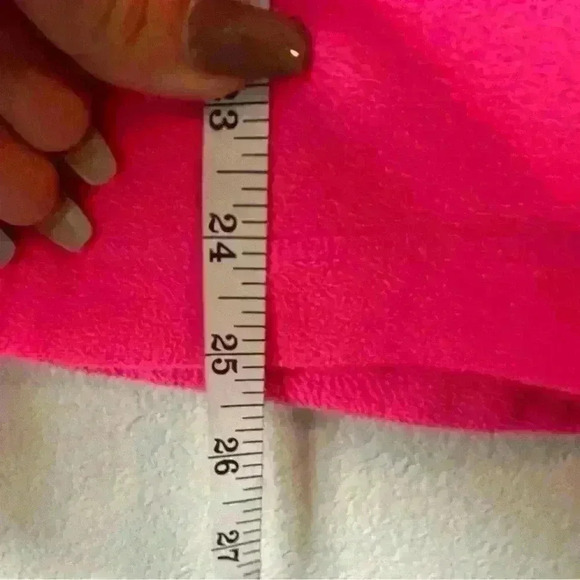 The Outfitters By Land's End Neon Pink Zip Up Jacket Sz L - Picture 2 of 15